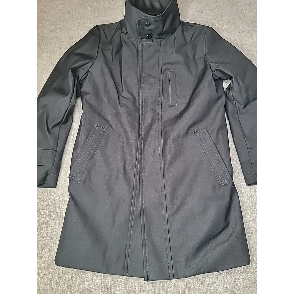 Appaman Tailoring Winter Coat Boys Size 8 Dark Gray‎ Lined Zipper Snap Jacket